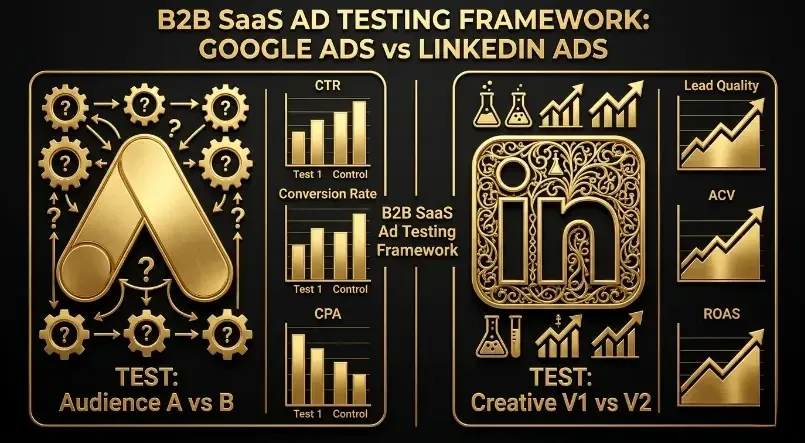 B2B SaaS Ad Testing Framework for Google Ads and LinkedIn Ads in 2026