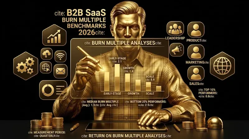 B2B SaaS Burn Multiple Benchmarks 2026: Formula, Calculation, By ARR Stage, and the Efficient Growth Metric Investors Use Most