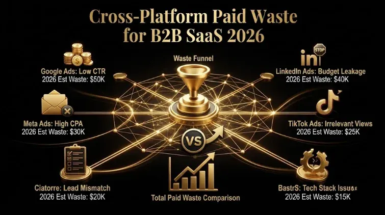 The Cross-Platform Paid Waste Benchmark for B2B SaaS 2026: Why Google, LinkedIn & Meta Each Leak Differently