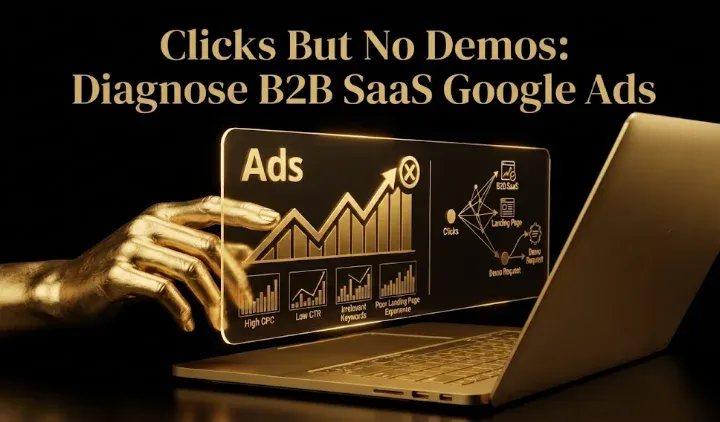 Clicks But No Demos: The 7 Reasons B2B SaaS Google Ads Don't Convert (Diagnostic Guide)