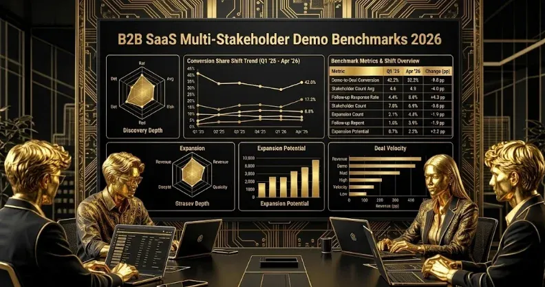 B2B SaaS Multi-Stakeholder Demo Benchmarks 2026: Solo Champion vs Group Demo Conversion, Win Rate Lift, and Optimal Attendee Configurations