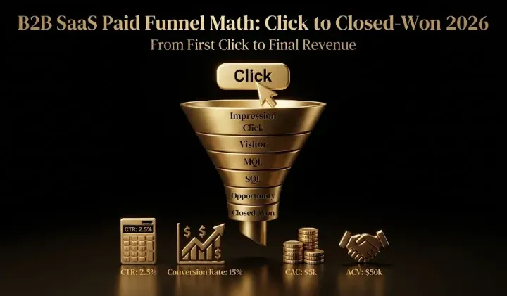 The B2B SaaS Paid Funnel Math: What Click-to-Closed-Won Actually Converts (2026, by Channel)