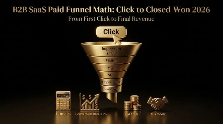 The B2B SaaS Paid Funnel Math: What Click-to-Closed-Won Actually Converts (2026, by Channel)