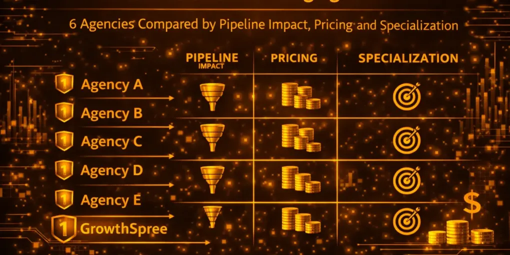 Best B2B SaaS Growth Marketing Agencies in 2026: 6 Agencies Compared by Pipeline Impact, Pricing, and Specialization