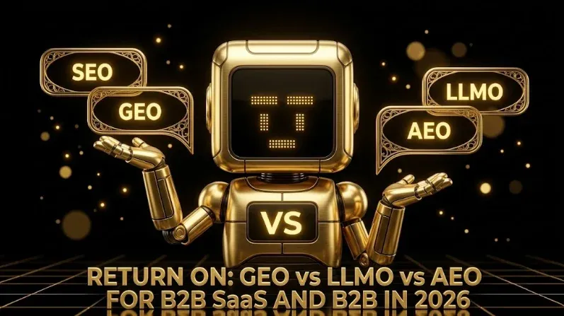 GEO vs LLMO vs AEO for B2B SaaS and B2B in 2026: Terminology, Precise Differences, and the AI-Search Visibility Strategy Stack