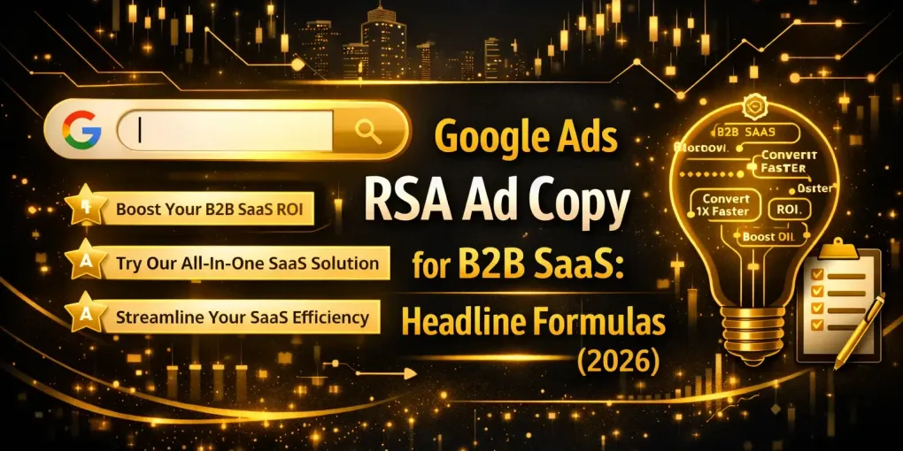Google Ads RSA Ad Copy for B2B SaaS: Headline Formulas (2026)