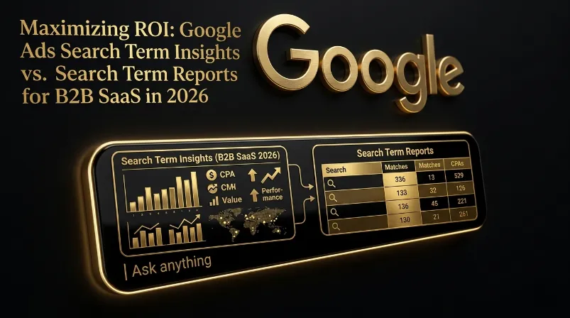 Google Ads Search Term Insights vs Search Term Reports for B2B SaaS in 2026: What Each Shows and How to Use Both