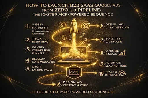 How to Launch B2B SaaS Google Ads From Zero to Pipeline: The 10-Step MCP-Powered Sequence