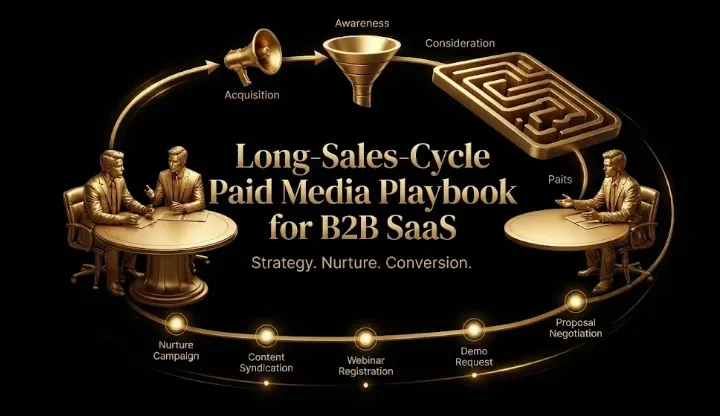 The Long-Sales-Cycle Paid Media Playbook for B2B SaaS: Staying Present Through the Dark Period