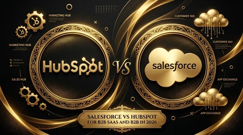Salesforce vs HubSpot for B2B SaaS and B2B in 2026: Complete Comparison Across Pricing, Pipeline, Attribution, RevOps, and AI
