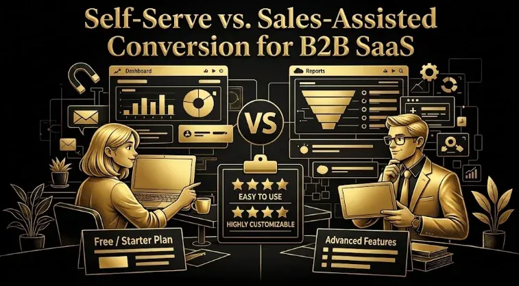 Self-Serve vs. Sales-Assisted Conversion for B2B SaaS