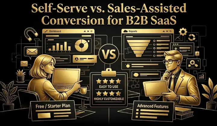 Self-Serve vs. Sales-Assisted Conversion for B2B SaaS